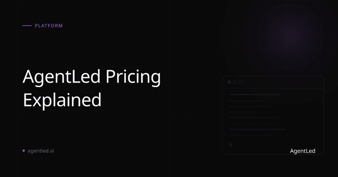 AgentLed Pricing Explained: What β¬23.90/month Actually Gets You